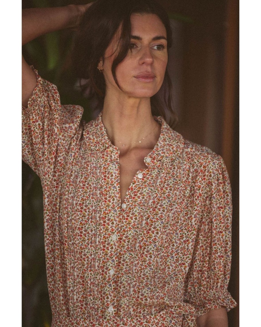 Women Trovata Shirts & Tops | Trovata Gemma Blouse Bellflower Ditsy