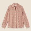 Women Trovata Shirts & Tops | Trovata Jacquelin Shirt Carmine Ditsy