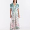 Women Saloni Dresses | Saloni Lea Long Dress In Willow Garden